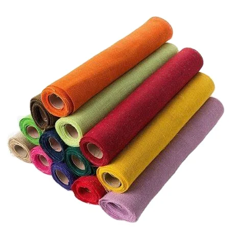 Best Rolls Cheap Jute Fabric Roll Wholesale Natural Fabric Burlap Cotton ECO-Friendly Fabric Textile Raw Material  114/128