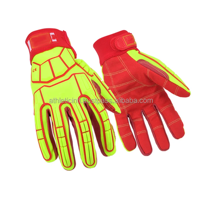Anti Shock oil gas field safety impact ringer Gloves Industrial Mechanic Gloves