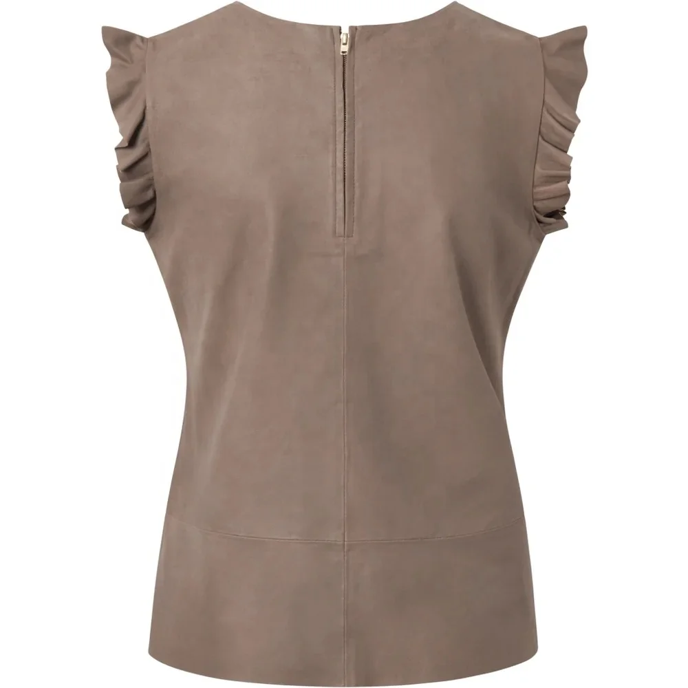 Blouse Ladies Tops Casual Leather Top Tie Short-sleeved Vintage Shirt Top Blouses