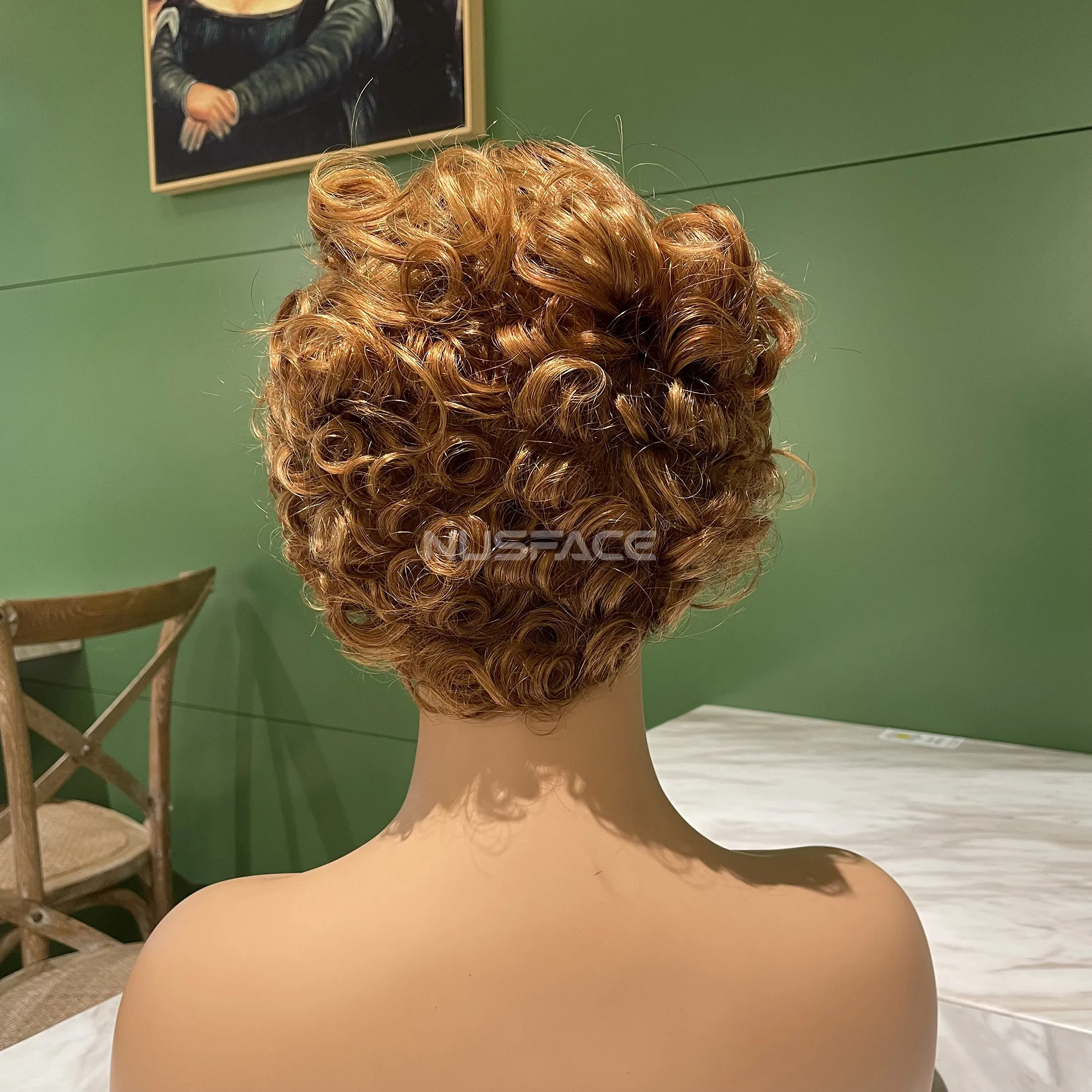 Perruque Pixie Cut Wig Human Hair Curly Bob Short Pixie Cut Lace Wig Preplucked Bleached Knots T Part Lace Pixie Wig