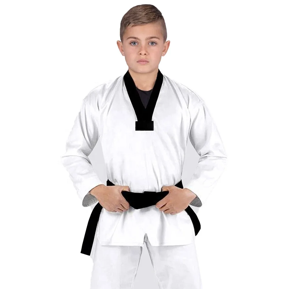  Униформа для тхэквондо из дышащего хлопка базовая униформа взрослых карате добока мужчин и женщин детей