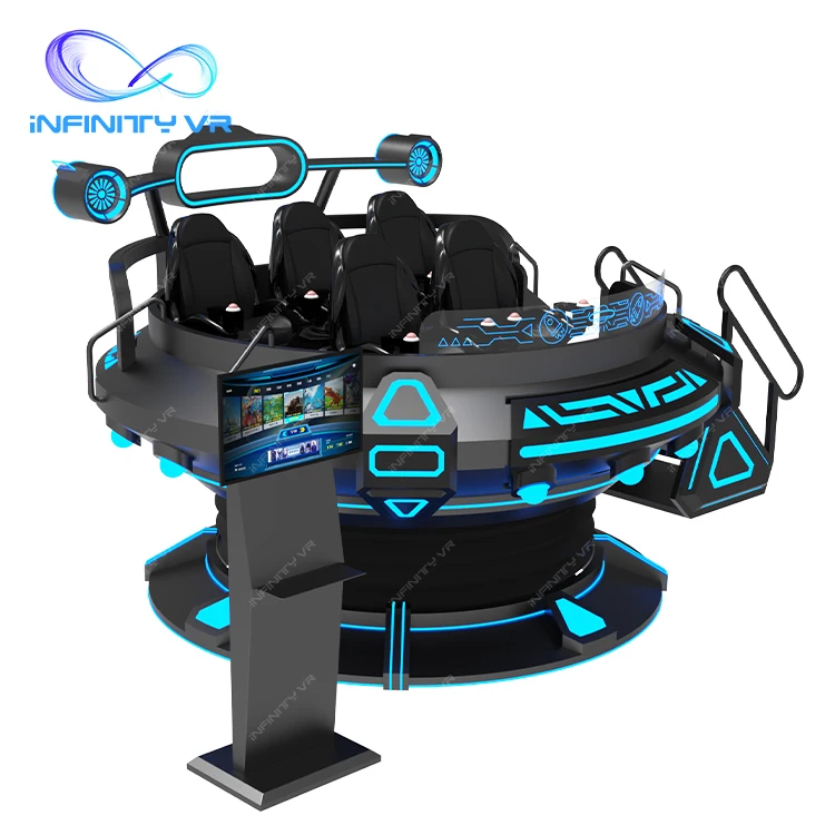 Commercial Vr Virtual Reality Cinema Rotating Chair 5 Players 360 Degree Gaming Simulator Equipment Vr UFO Arcade Game Machine