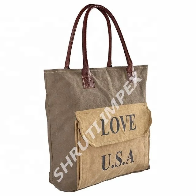 Indian Wholesale Cotton Canvas Tote Bag Shopping Store Customized Tote Bags