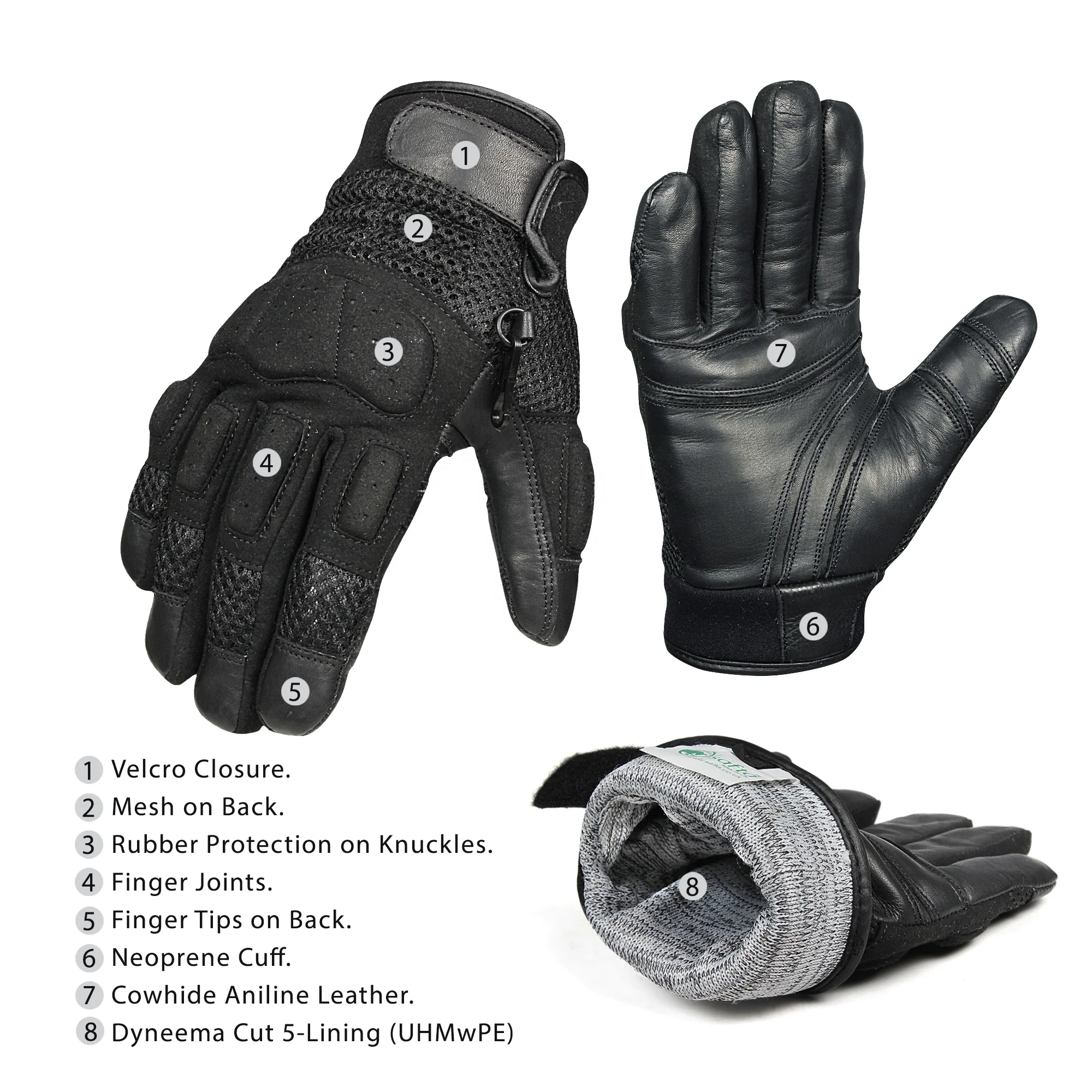 Outdoor Sports Tactical Gloves Breathable Fast Fit Cut Resistant Leather Ventilated Combat Gloves Tactical
