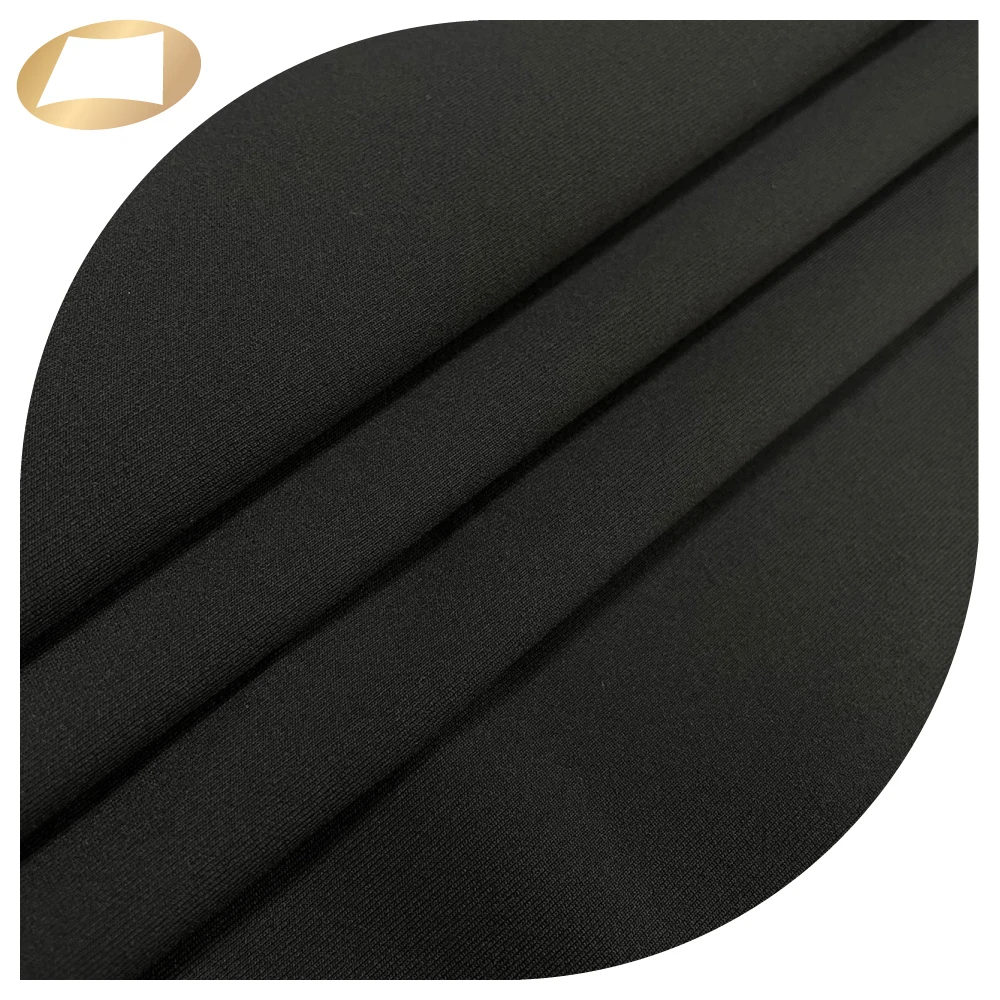 Polyester black spandex brush peach skin fabric for yoga pants 260gsm