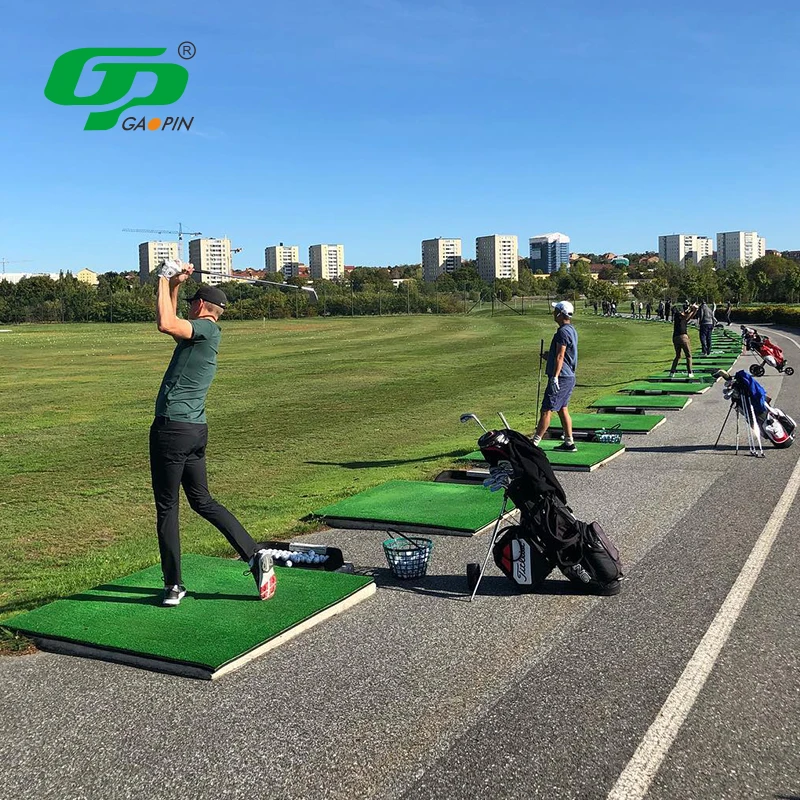 Factory Custom Teaching Marks 3D Golf Driving Range Mat Antislip Nylon Turf Practice Mat Golf Hitting Mat