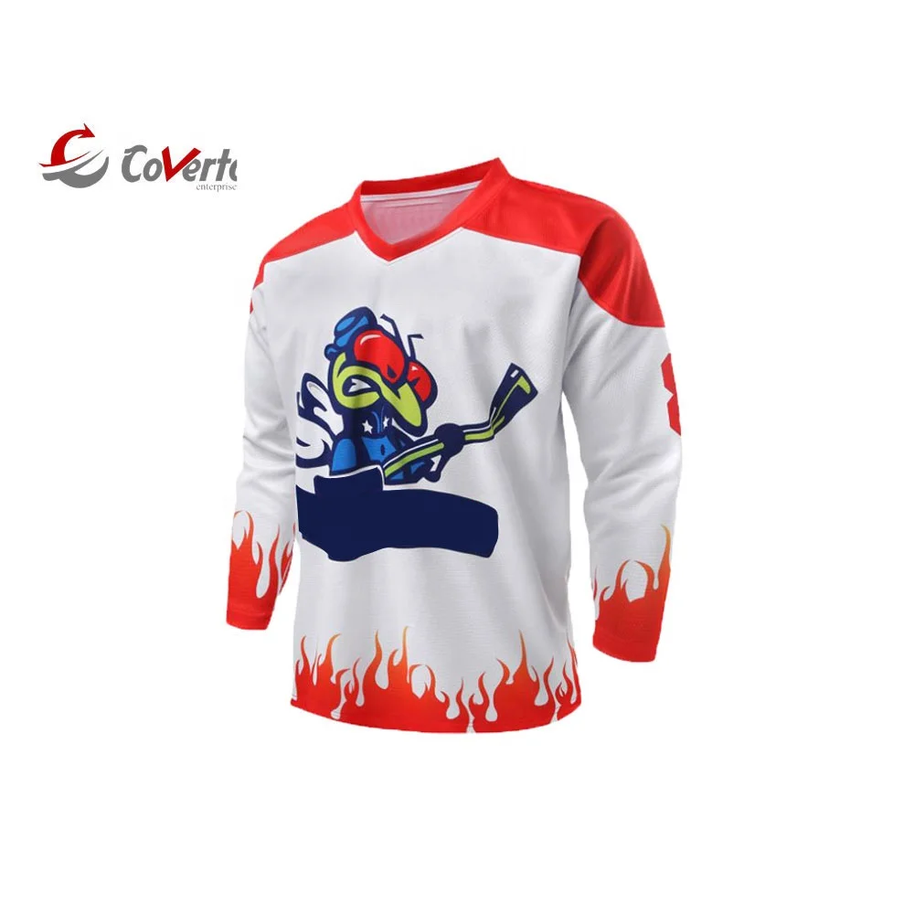 Оптовая продажа пустая хоккейная Джерси для мужчин логотип командных клубов игровая