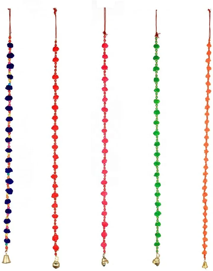 Hot Sale Handmade Pompom Garland Weddings Decoration Party Decoration Flower String Flower Garlands for Indian Artificial Flower