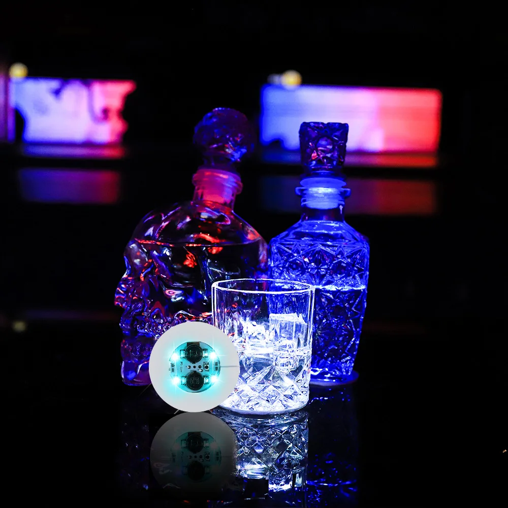 Led Sticker Sticker Bottle Lights Night Club Wine Coaster Wine Bottle Lights Yard Cups Unique Whiskey Coasters Sticker Lights