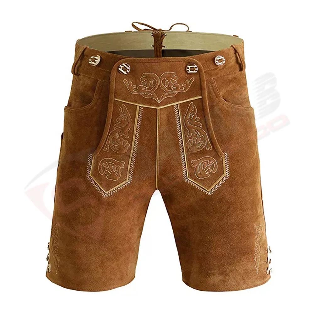 Men & Women Breathable Bavarian Lederhosen Short-Bert Latest-Germans Bavarian-shorts With-belt