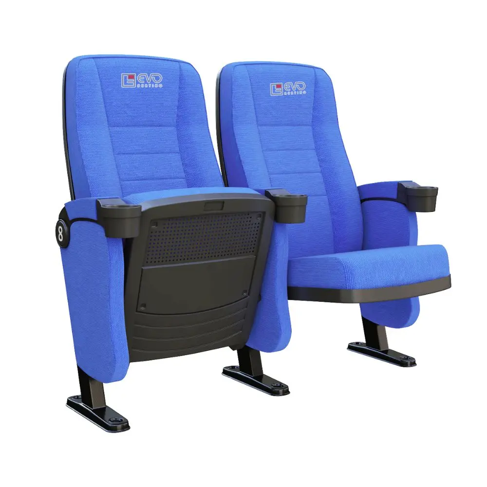 3D Luxury Folding Cinema Chair with Cup Holder Modern Used Chairs for Theater and Cinema Hall Sale