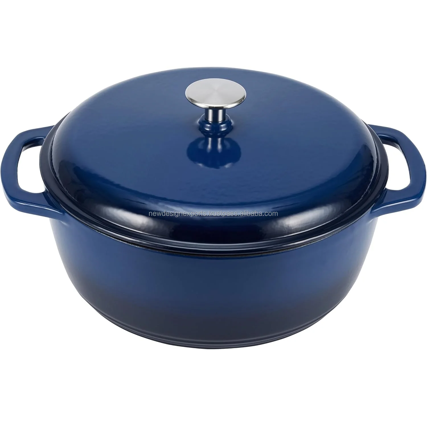 Cast Iron Round Dutch casserole with lid Navy