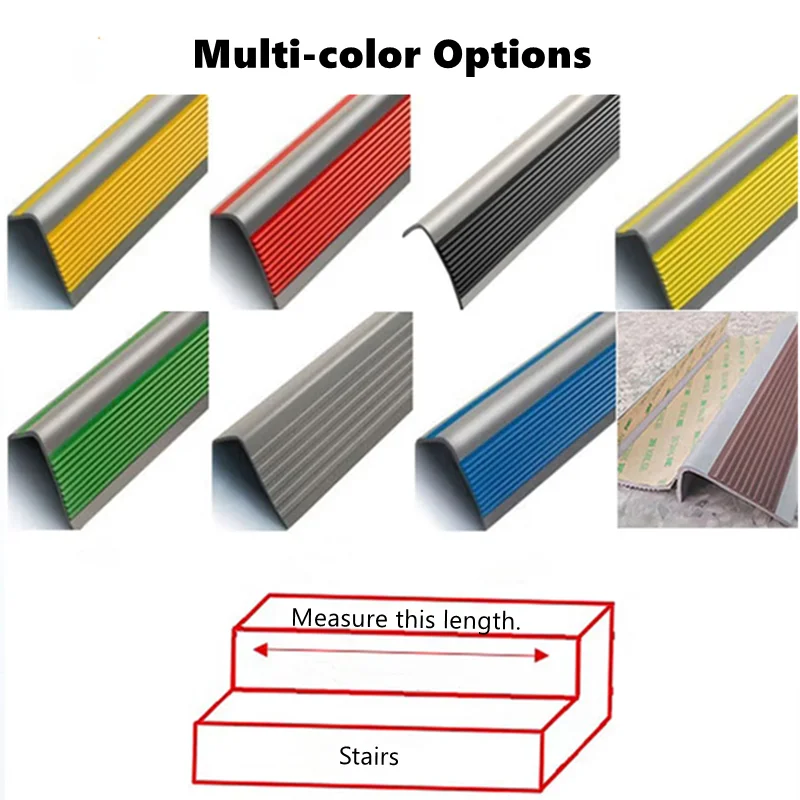 Rubber Stair Corner Trim, Non-Slip Step Tread L Shape Stair Edge Protector