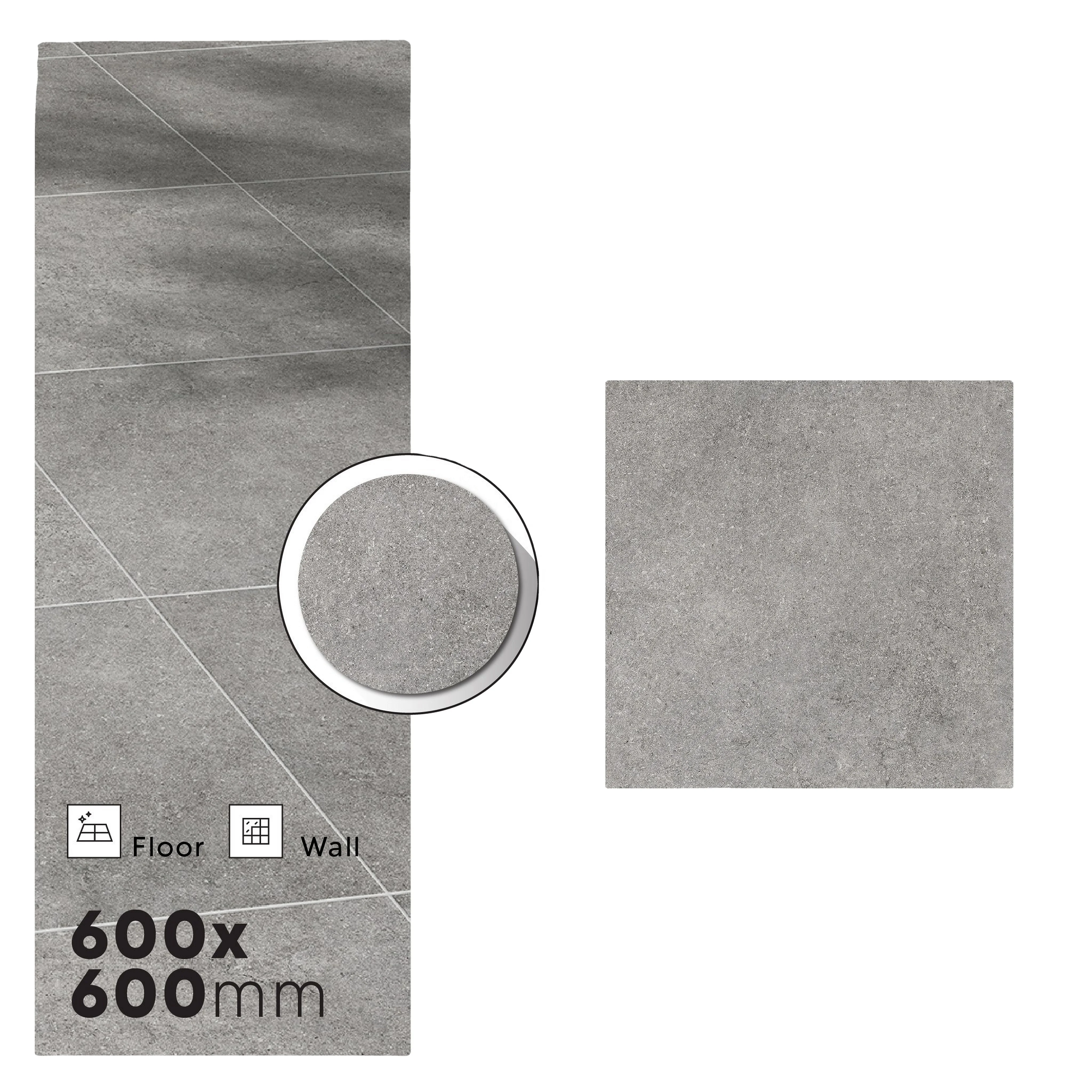 Full Body 60*60 cm Porcelain Basaltino Top Quality Wholesale Natural Stone Facades 20mm Porcelain Paver Paving Tiles 600*600mm