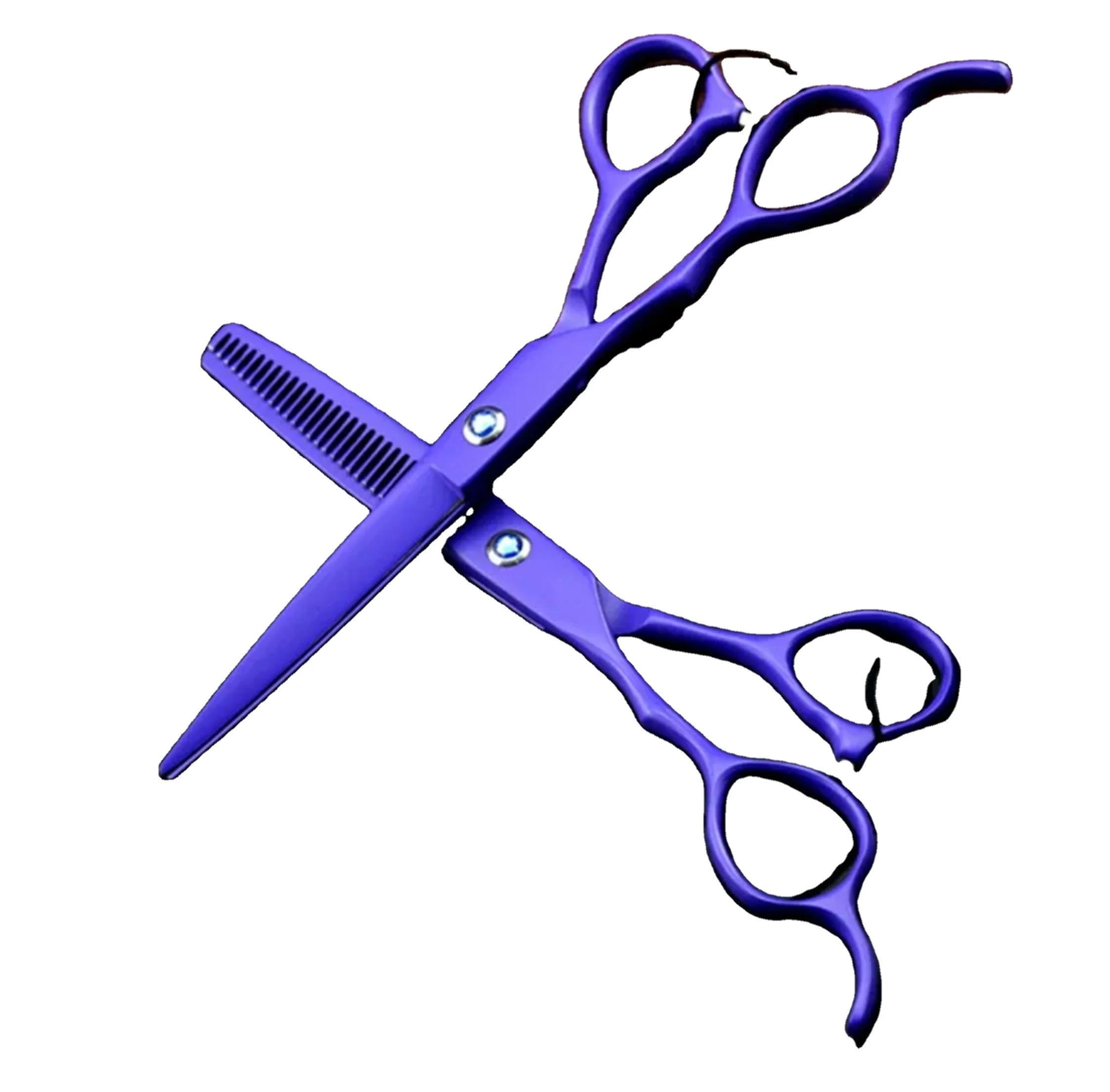Set Of 2 Pcs Professional Left Hand Japan 440c 6 & 5.5 Inch Hair Scissors Cutting Barber Thinning Shears Hairdressing Scissors