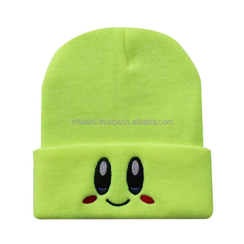 Wholesale  winter knit beanie hat manufacturers warm beanie hat custom embroidered beanie