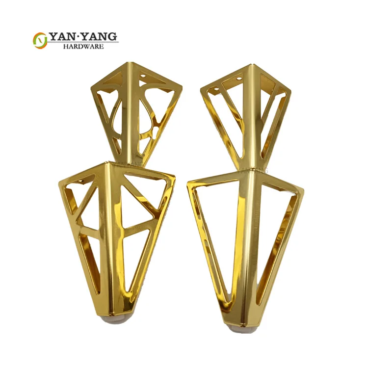 YANYANG iron sofa legs Factory 150mm 6inch Metal Living Room Parts Golden Furniture Couch Leg For bed