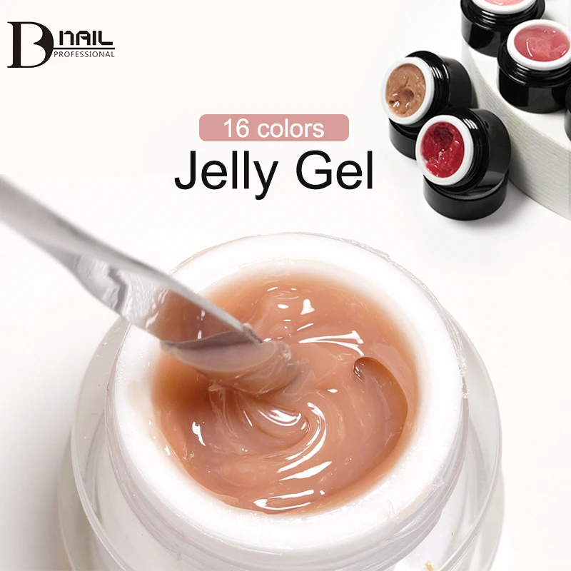 ICE NOVA Hema Free 5In1 Jelly Gel Hard Soft Gel In A Bottle For Nails Milky Liquid Builder In Bottle Oem Builder Gel In A Bottle