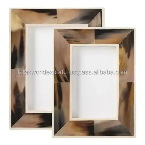 Premium mother of pear Best Quality High Demanded Photo Frame genuine Horn handcrafted wall Deco From Falak World Export