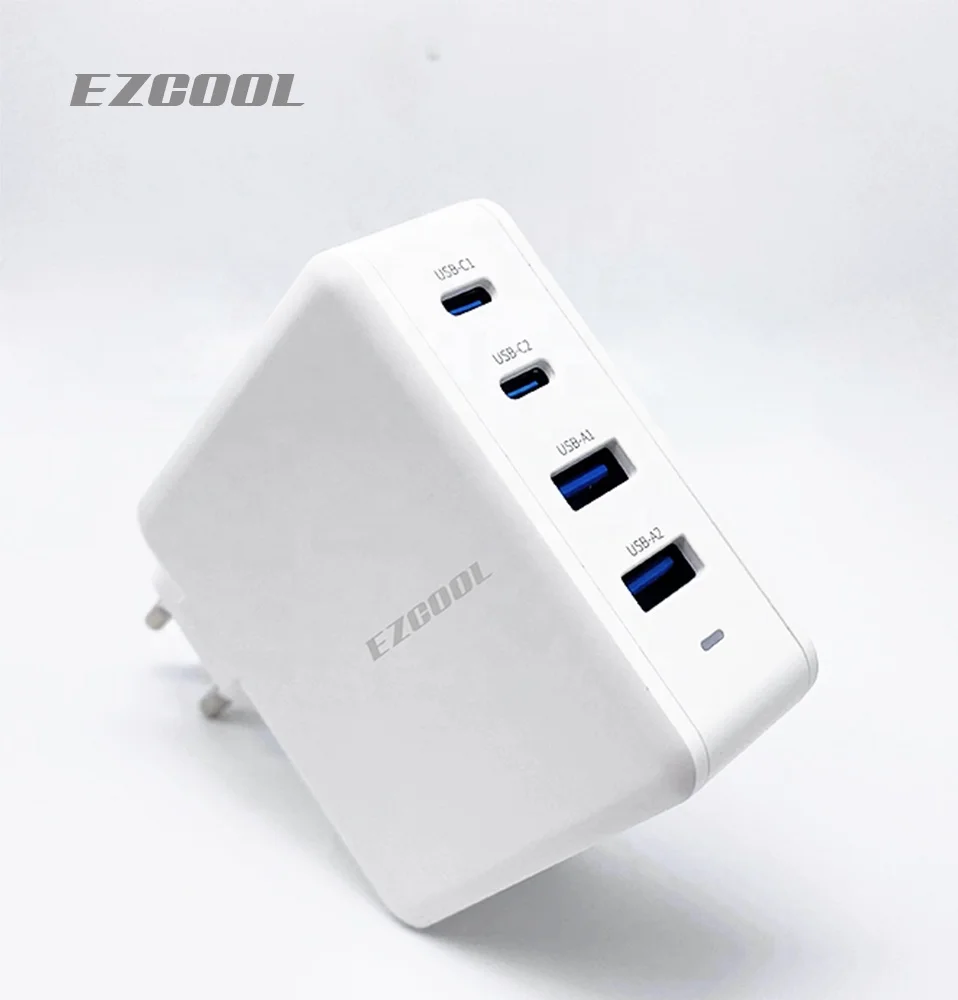 hot selling GaN 100w 2 type-c 2 usb-a port chargers for laptop