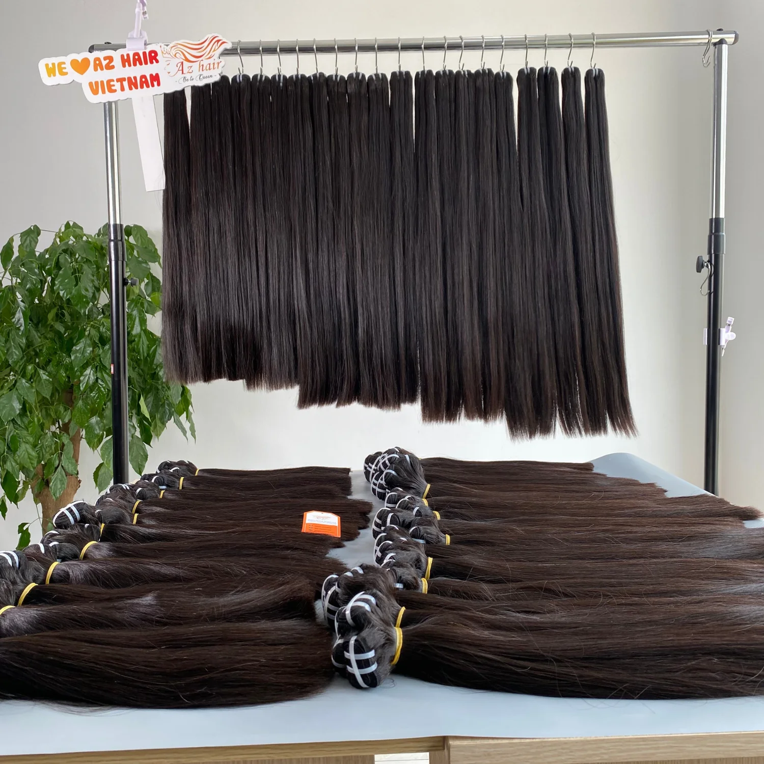 100% Virgin Hair Vietnam, Raw Vietnamese Hair Vendors Weft Hair Extensions Unprocessed Ready To Ship