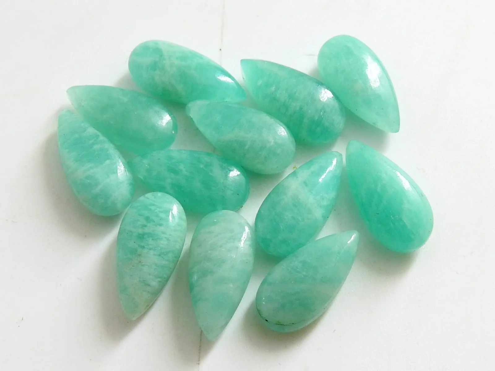 Амазонит гладкий каплёный камень ручной работы для изготовления ювелирных изделий оптовик Новое поступление натуральный