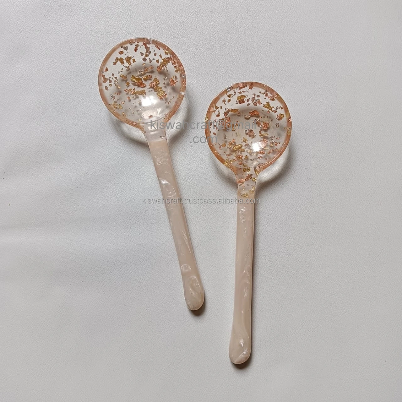 Looking Rock Italian Soup Server Color Kitchen & Tabletop Half Transparent And Small Resin Salad Server