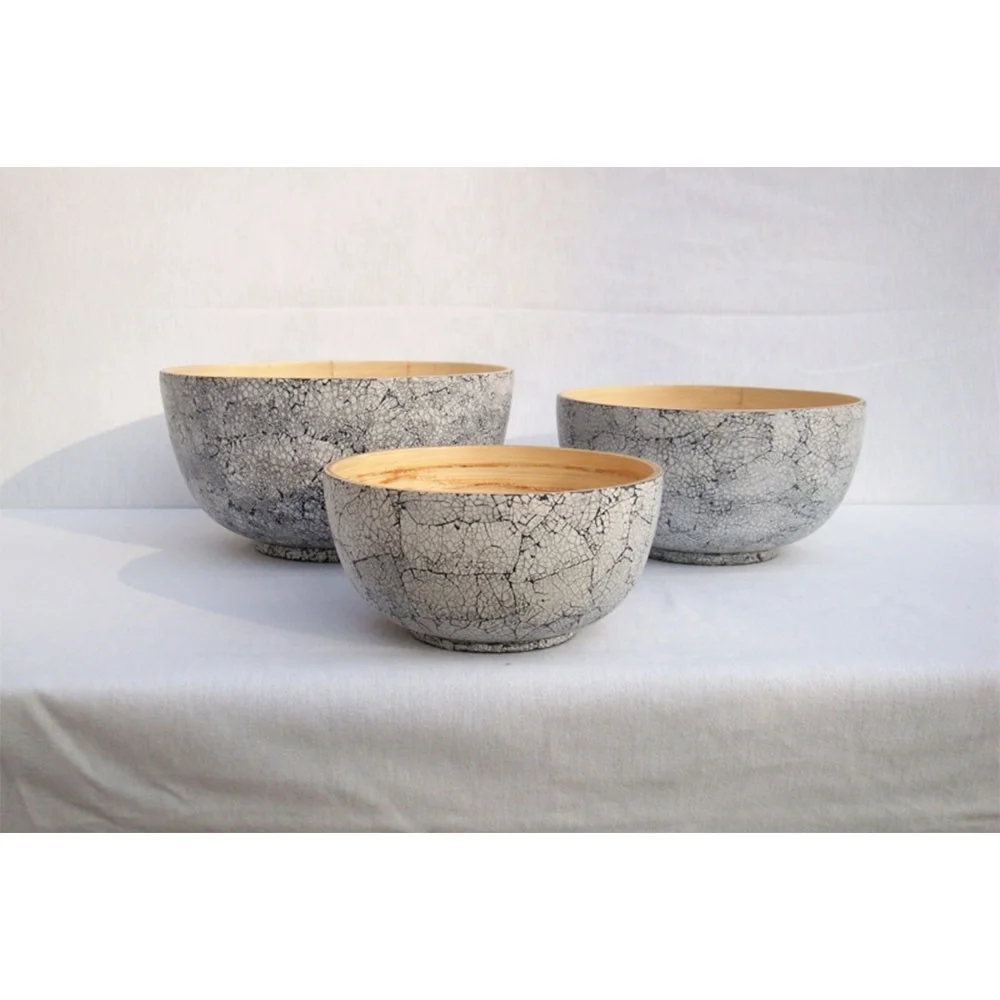 New Eco-friendly Natural Bamboo Wooden Rice Soup Bowl Food Container Kitchen Utensil Tableware Wooden Bowl