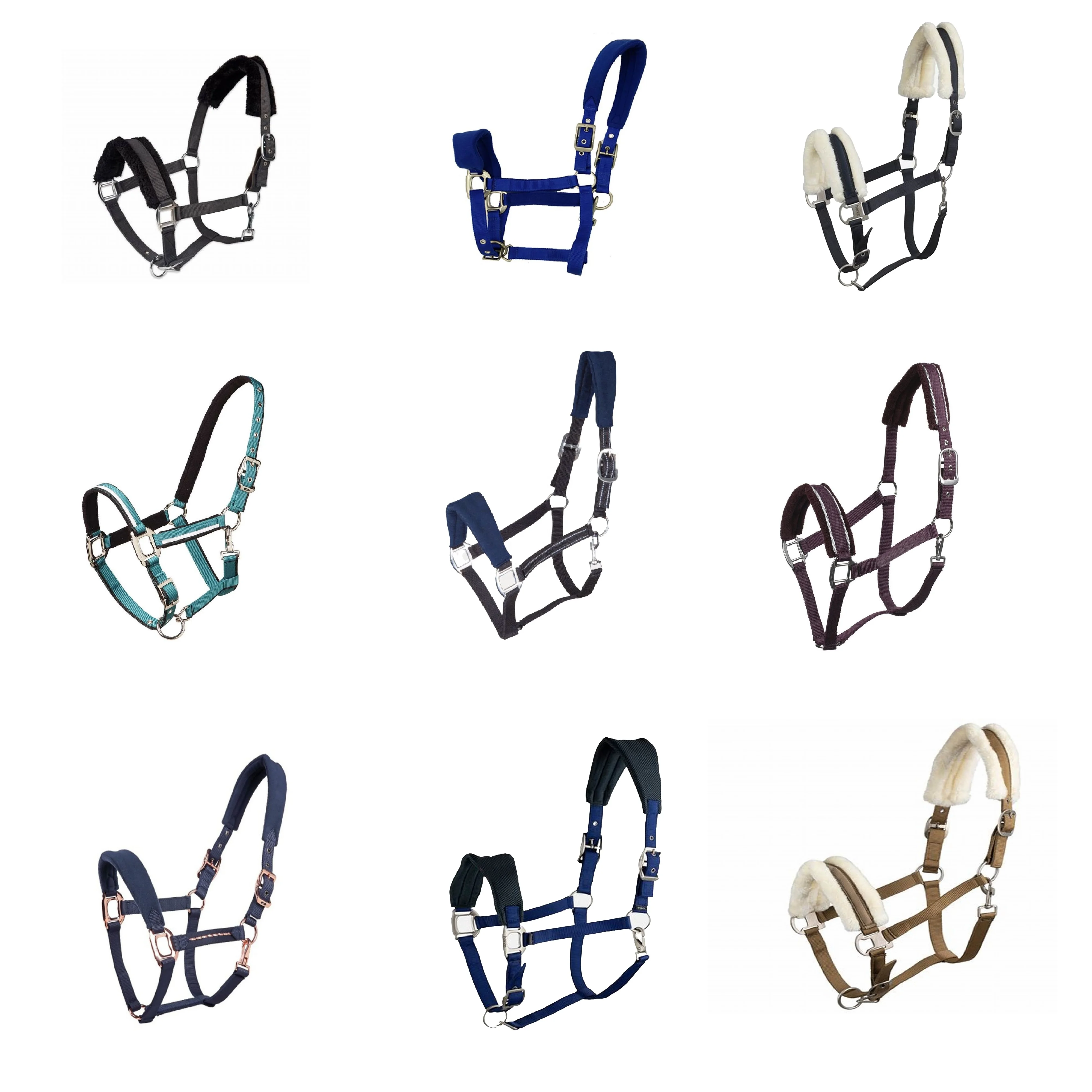 Оптовая продажа высококачественные полипропиленовые конные повозки нейлоновые кожаные уздечки в западном стиле лучшие продажи аксессуары для конного спорта