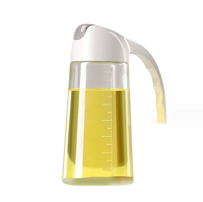 Wholesale 630ML Auto-Open/Close Glass Oil & Soy Sauce Bottles with Handle Caps - Perfect for Seasoning Dispensing