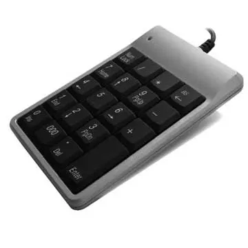 Hot Sale Slim Number Pad Mini Numeric Wired 19 Keys Keypad for Laptop PC