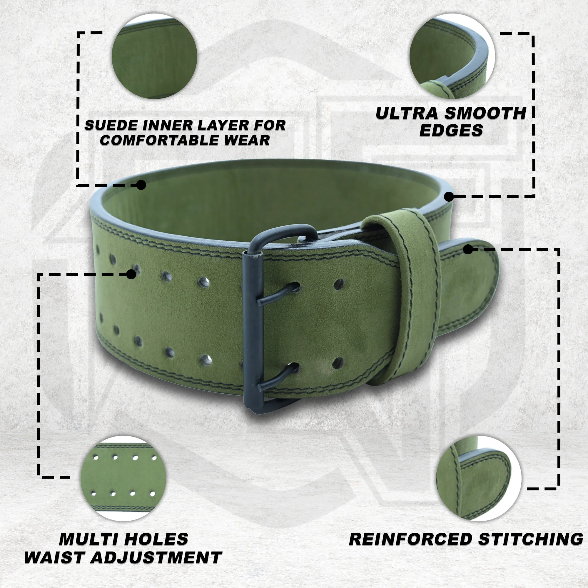 OEM Weight Lifting Gym Belt for Men & Women Heavy Workout Powerlifting Bodybuilding Deadlift Fitness Training Suede leather belt