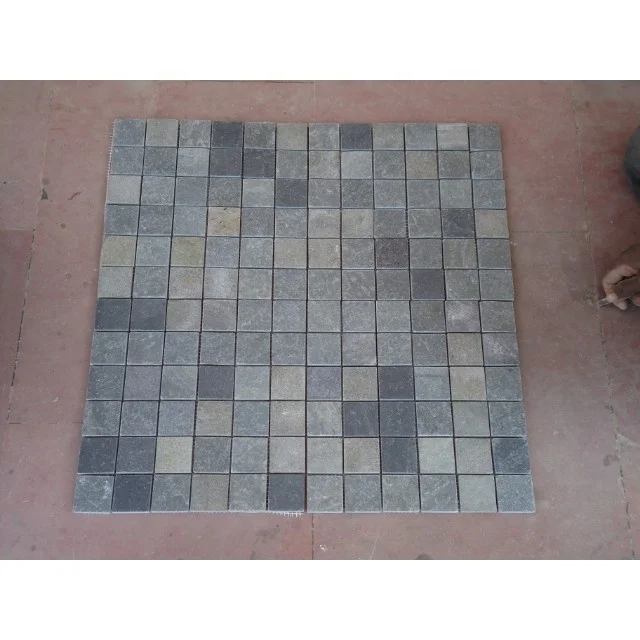 Glass Foshan Golden Himachal Green Quartzite Slate Mosaic Tile For Interior Exterior Wall Decoration