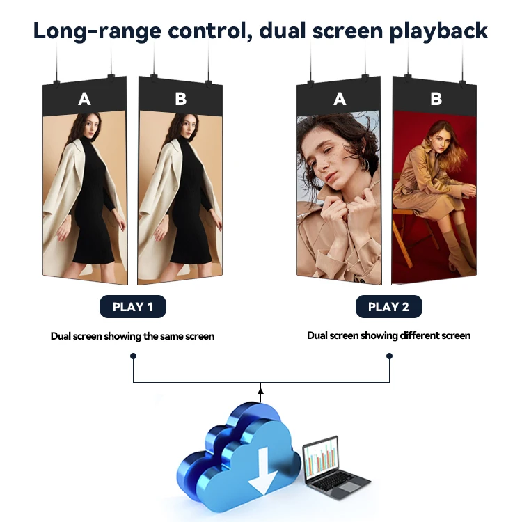 Retail Window Shopping Lcd Display Hanging Store Front High Brightness 37 43 55 Inch Ultra-Thin Screen