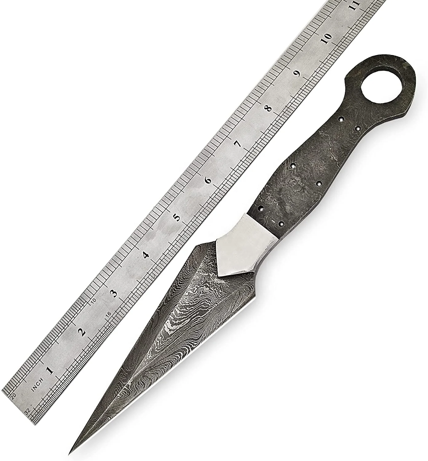  Дамасское лезвие без рисунка кованое вручную 9 00 дюйма для изготовления охотничьих ножей