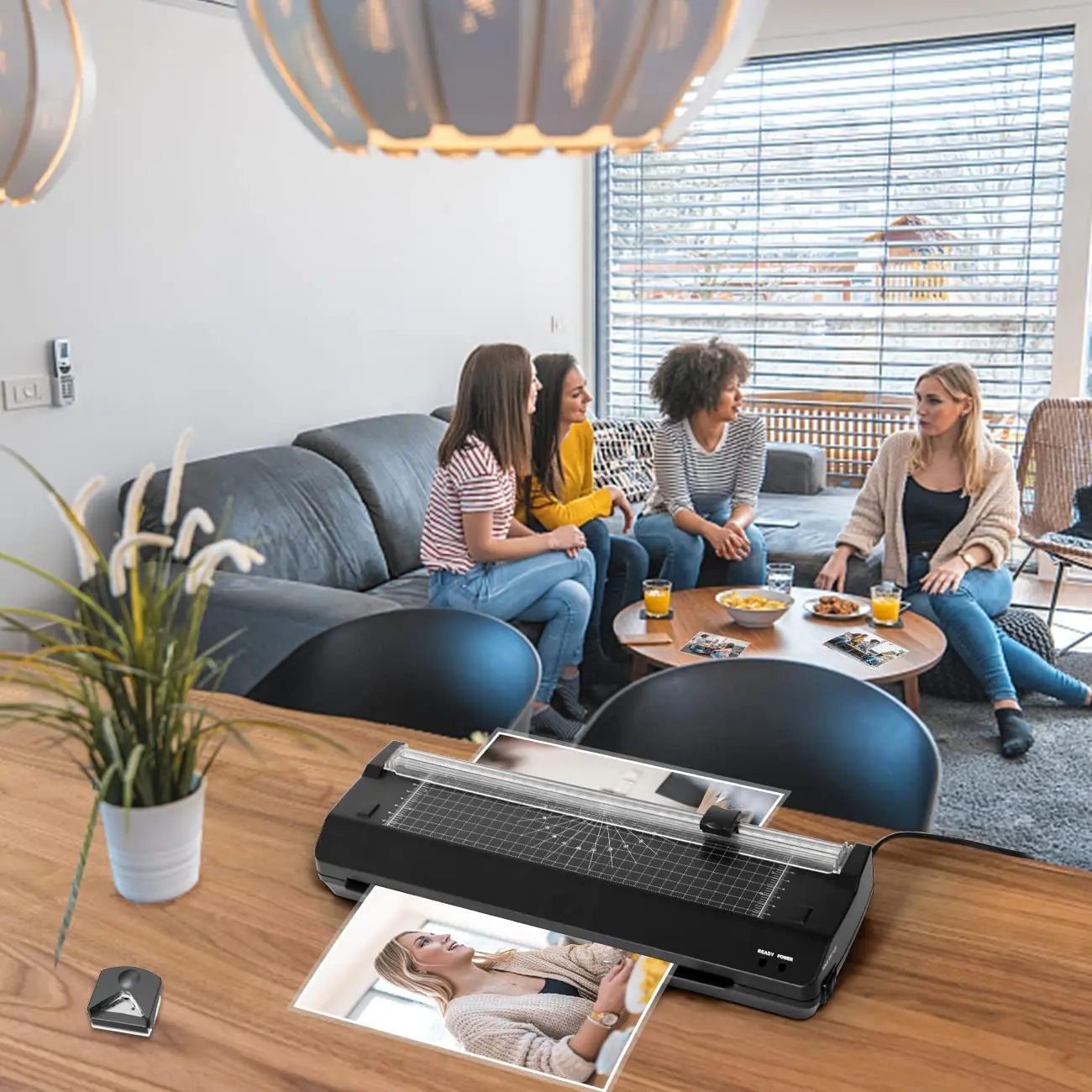 Automatic Thermal Film Laminating A3 A4 Size Double Roller Laminating Machine with Manual Button