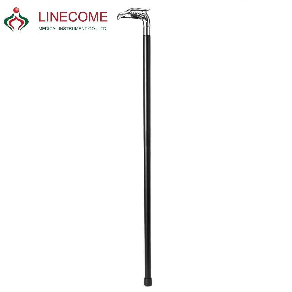 Premium Design Taiwan Made Quality Wooden Cane Handle Aluminum Crutches Lightweight Cane Walking  Stick Eagle LCMS-WS-BK-SV07