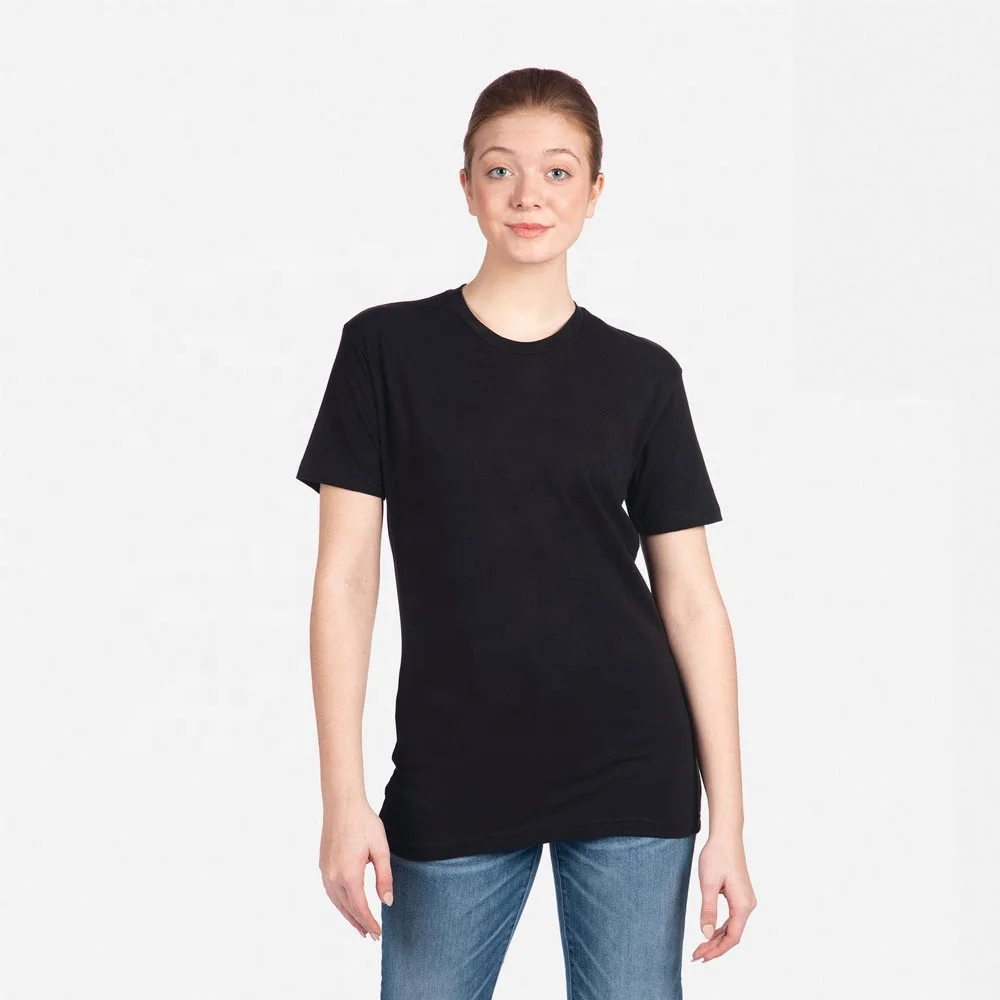 Next Level Apparel Knitted Plain Black Bulk T Shirt with Logo Customize Breathable Next Level 3600 Premium Tee