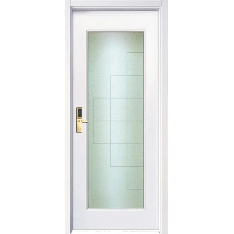 Best Selling American Style Plastic Gate Composite PVC Door Modern Interior Doors Good Quality with Glasses for Living Room