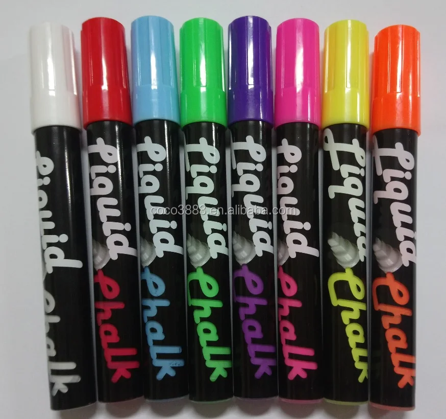 Квадратное перо на водной основе 5 мм стираемый флуоресцентный цветной Жидкий Мел маркер 50 цветов