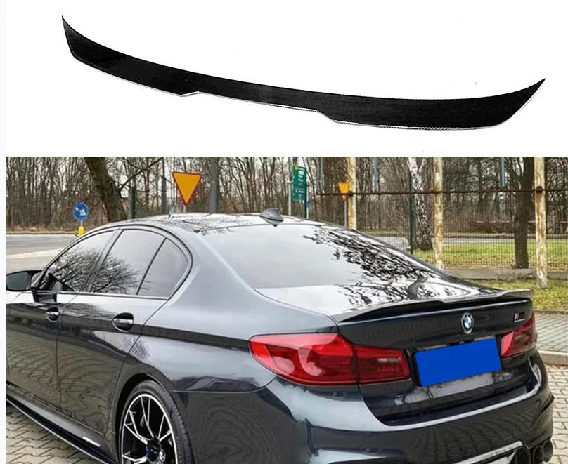Suitable for BMW 5 Series tail wing G30G38 modified Pro tail wing carbon fiber patterned rear spoiler