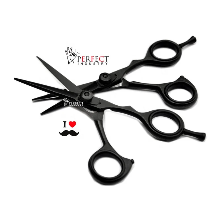 Titanium coated blue hair scissors / Professional Barber Scissors Hair Scissors for Men and Women / beard & mustache scissors