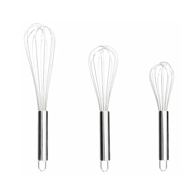 
Mixer Beater Wisk Manual Hand Whisk Stainless Steel Kitchen Egg Whisker 