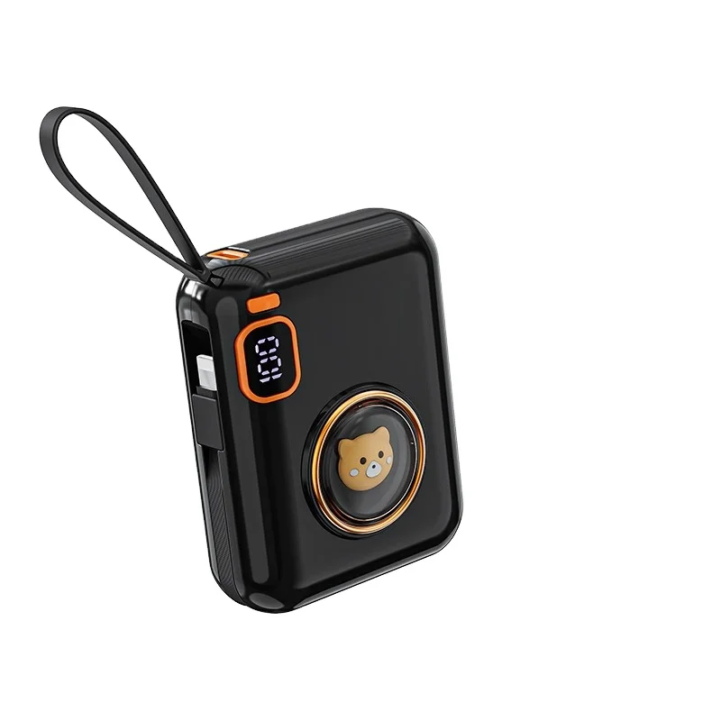 New cute High capacity 9000 mAh Power Bank with three cables 10000 mAh Mobile Phone Portable fast charging power bank