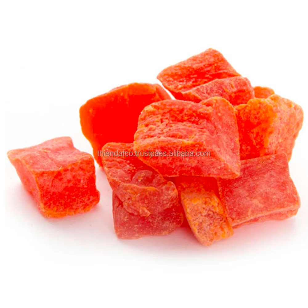 Вьетнамские мягкие сухие дегидратированные полоски папайи с низким содержанием сахара | 0084905042860