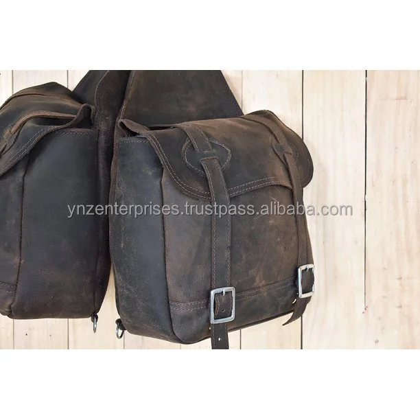 Y&Z Leather Saddle Bags For Horse Vintage Saddle Bag High Premium Quality Available Wholesale Price Made In India