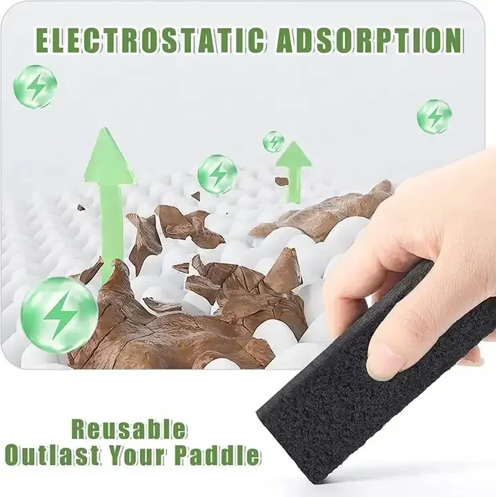 MOZKUIB Pickleball Paddle Eraser Carbon Fiber  Racket Dust Remover Rubber Bar Cleaner for Fast Residue