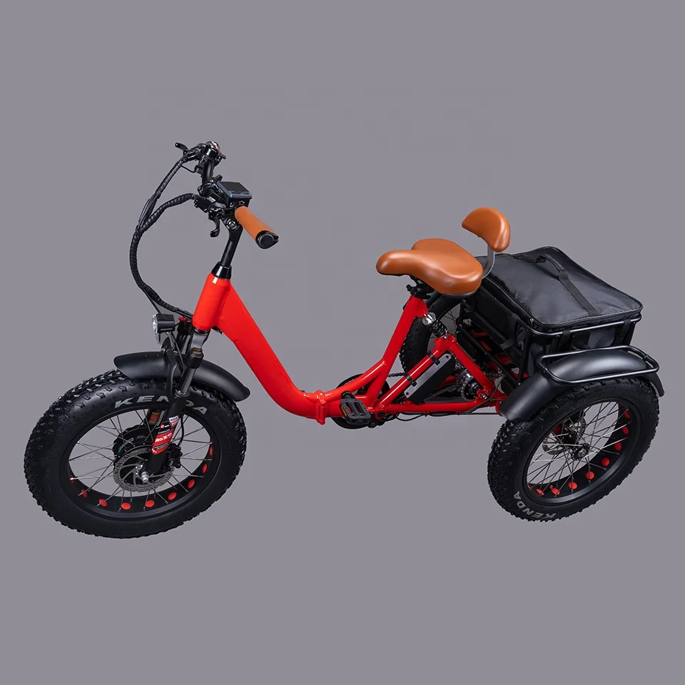 48V350W 500W electric 3 wheeler bike 20*4 Electric Bike cargo e-tricycle  ebike 3 wheeler tricicle electric cargo ebike