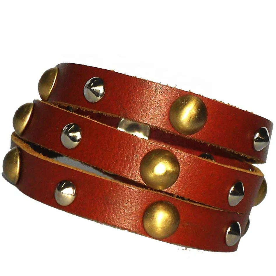 Trendy 3 Wraps Beaded Leather Bracelets for Children Topaz Lock Pattern with 2 Push Buttons for Size Adjustment Anniversaries