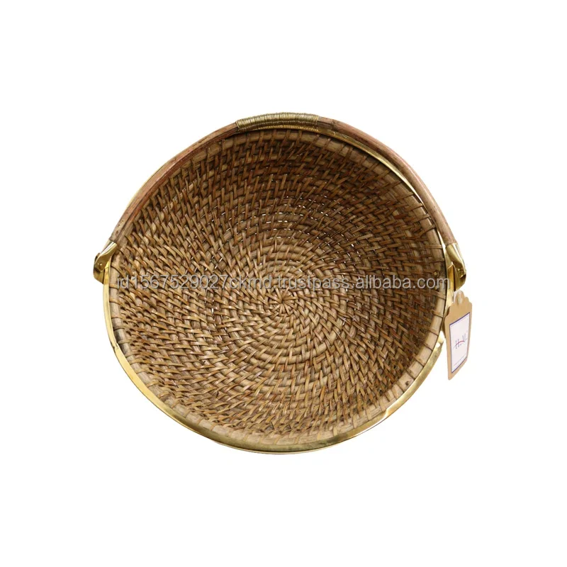 Hot Sale Simple Hot Product Weaved Storage Basket, Rattan Basket Tray/ Serving Tray Set of 3,  Premium Quality Handmade Designer